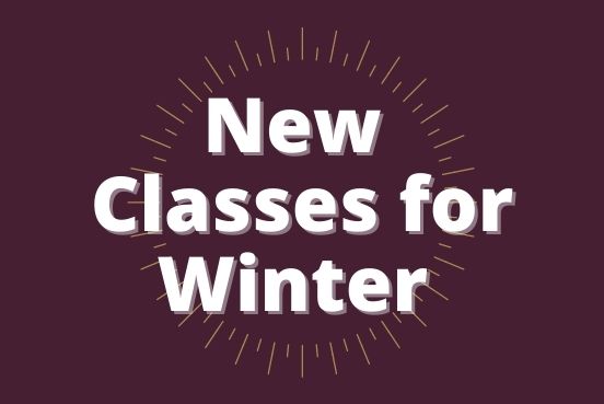 Text only: New Classes for Winter 